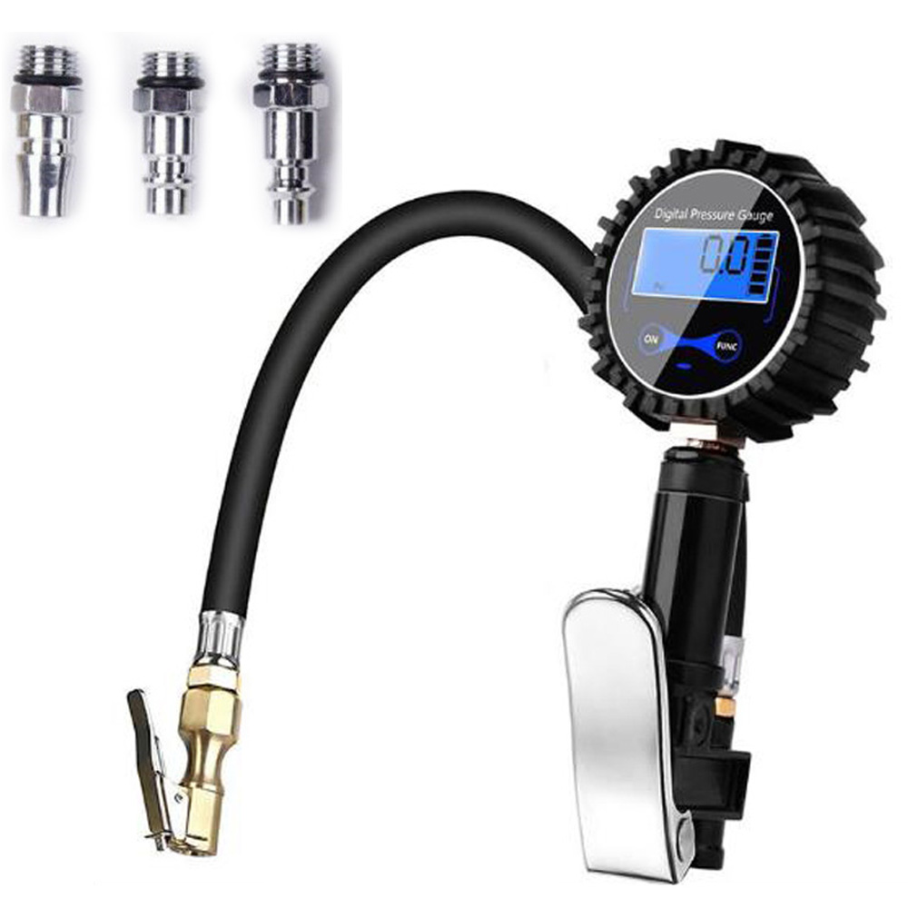 1pc automatische bandenpompen met digitale drukmeter voor auto's, vrachtwagens, fietsen en motorfietsen voor op de weg.