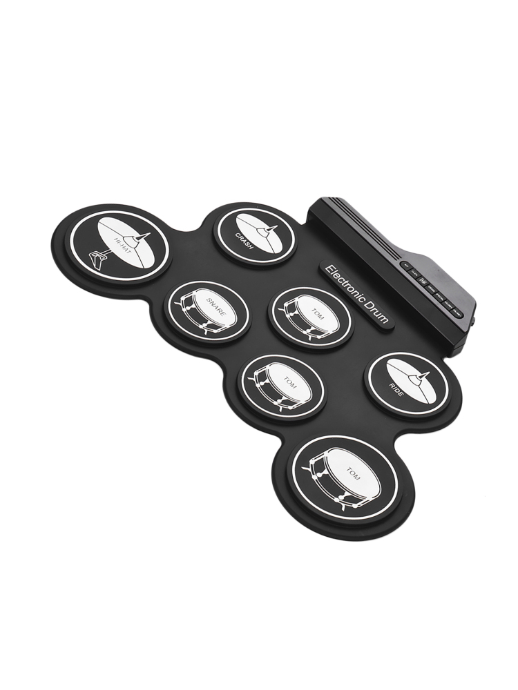 Elektronische Drumstel Usb Roll-Up Siliconen Drums Pad Digitaal Opvouwbaar Elektrisch Draagbaar Compact Formaat Kit Hand Oefenen Met Pedaal: Default Title
