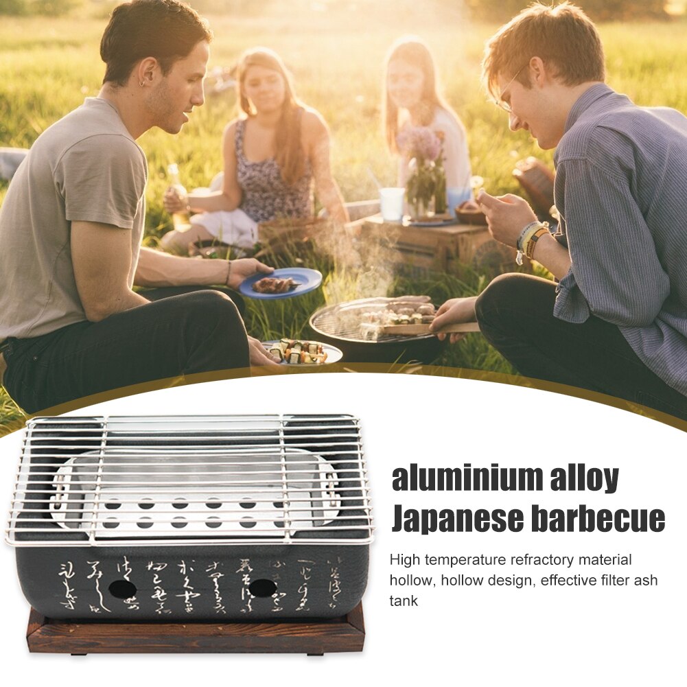 Portable Barbecue Stove Aluminum Camping Picnic Household BBQ Grill Oven