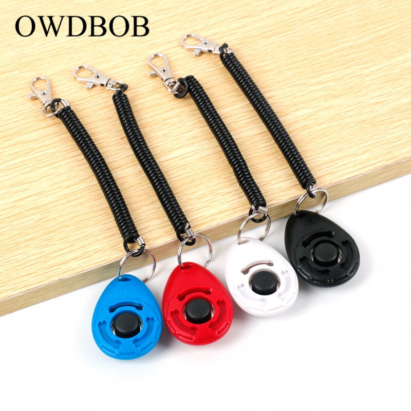 OWDBOB Pet Trainer Pet Puppy Dog Training Clickers Verstelbare Sound Sleutelhanger en Polsband Doggy Trein Klik Huisdier Accessoires
