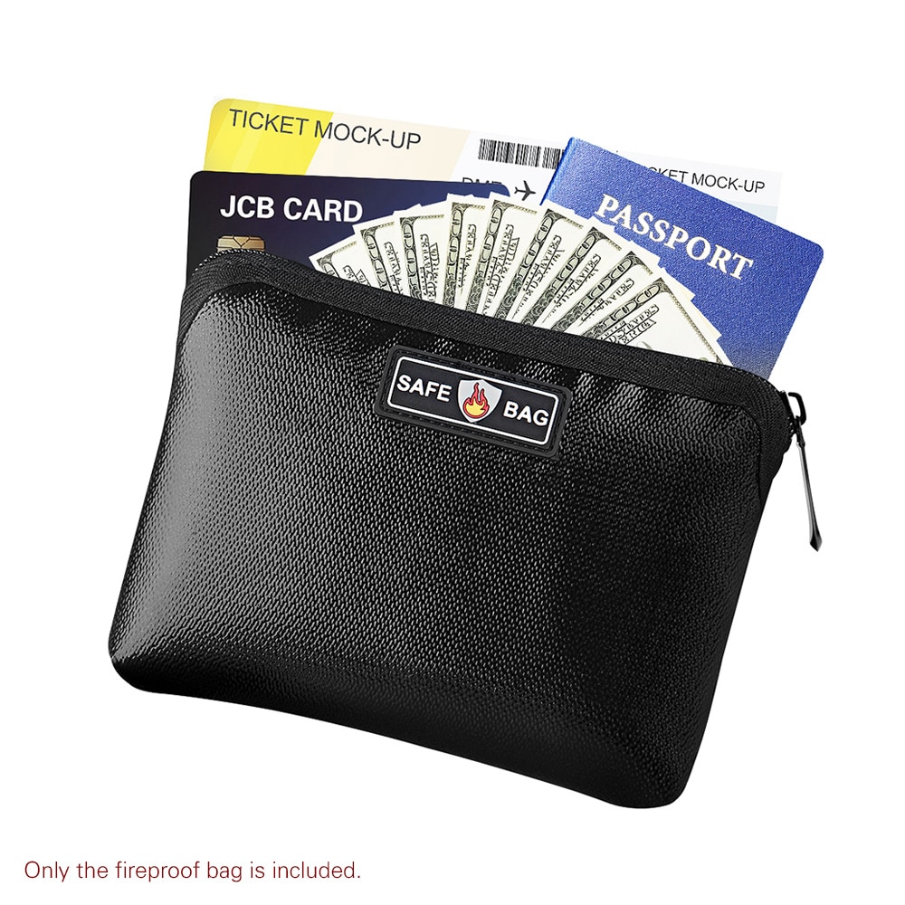 Fireproof Waterproof Document Bags Liquid Silicone Heat Insulation Fire and Water Resistant Safe Bag Zippered Office Suppllies