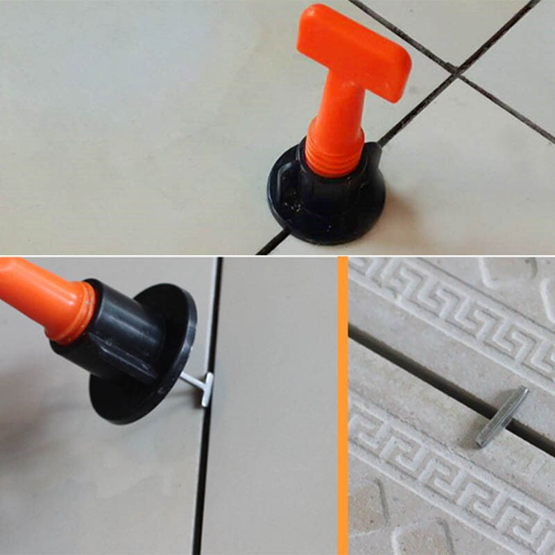50pcs Plastic Flat Ceramic Leveler Floor Wall Construction Tools Reusable Tile Leveling System Kits LXY9 DC24