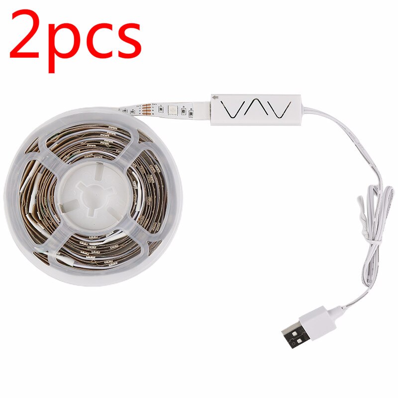 Smart LED Strip Lights 50Ft 5050 RGB LED Rope Lights Music Sync Bluetooth App Controlled Remote Color Changing TV Back Lights: 2pcs