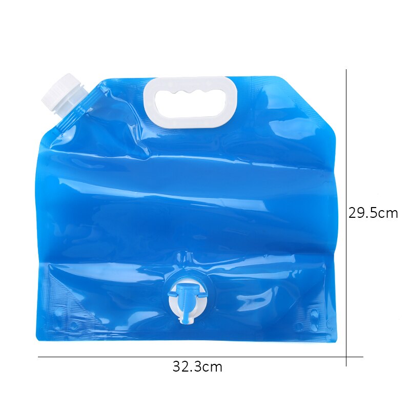 5L/10L Outdoor Water Container Bag With Tap Foldable Portable Drinking Camp Hiking Cooking Picnic BBQ Carrier Car Water Tank: 5LWith Faucet 5L