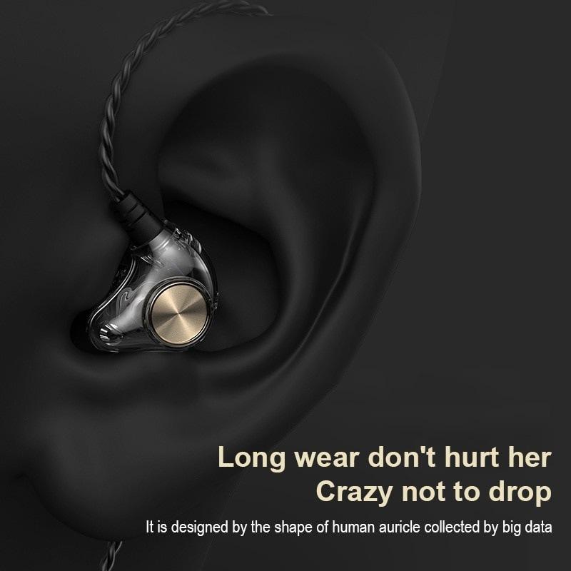 Android Mobiele Telefoon Drive-By-Wire Headset Metalen Zware Bas Computer Pc Headset In-Ear Sport Headset telefoonhoorn Headset