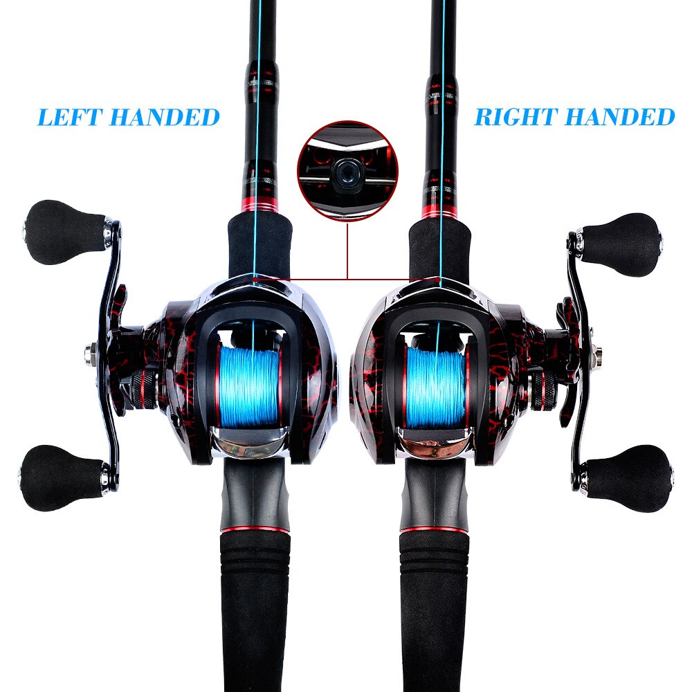 Pêche Baitcasting bobine tout métal bobine 18 + 1BB 10kg/22LB Max glisser Force rapport de vitesse 7.2:1 magnétique métal coulée pêche bobine