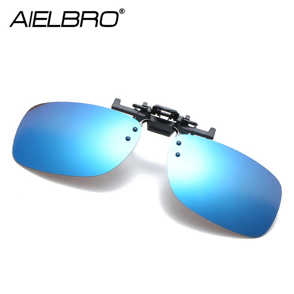 Gafas de sol polarizadas con Clip abatible hacia arriba para hombre y mujer, lentes de sol polarizadas para conducir, pescar, ciclismo y senderismo, Clips para miopes, novedad: ICE BLUE