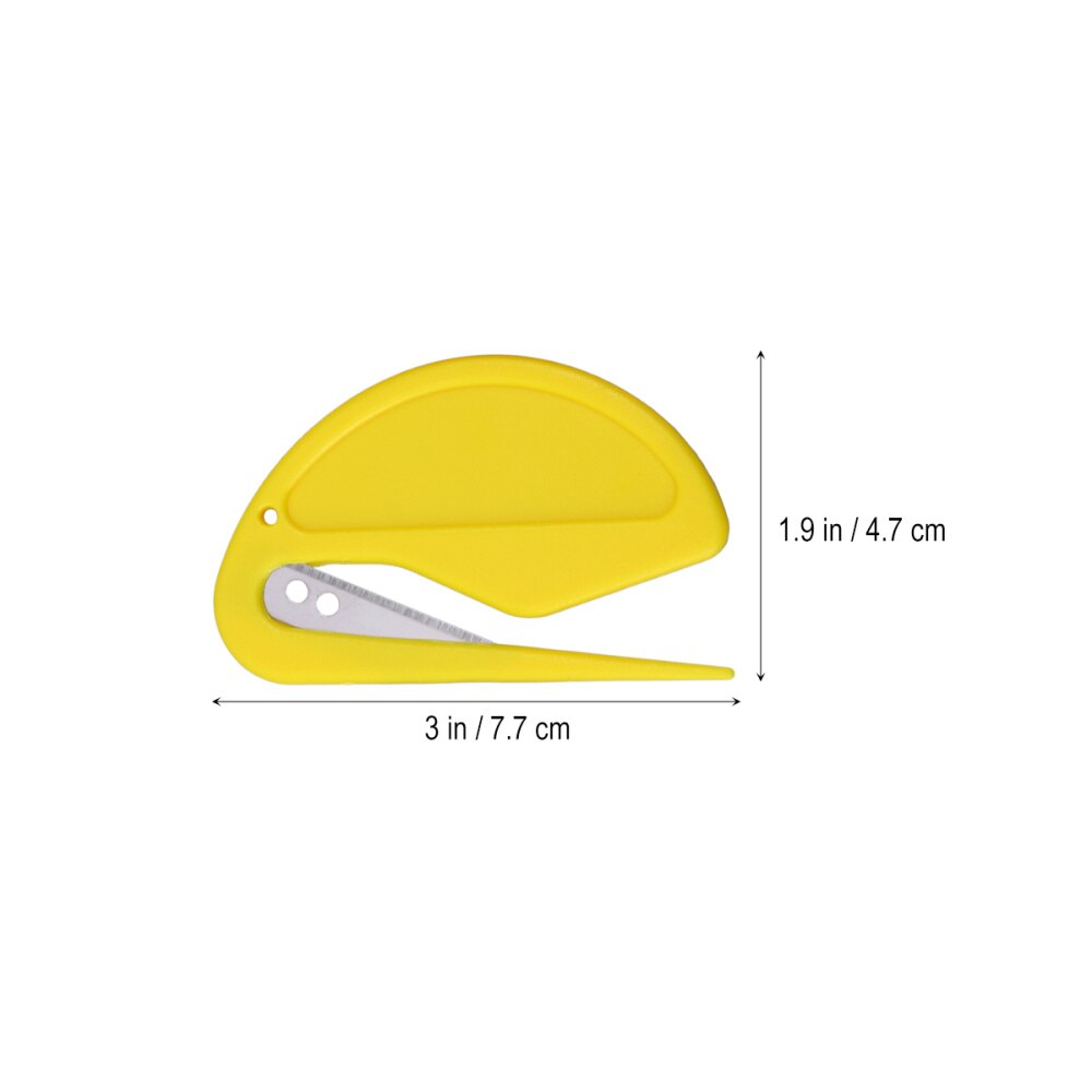 3pcs Letter Opener Envelope Slitter Mail Opener Safety Cutting Tool for Home Office (Red, White, Yellow)