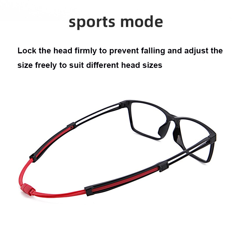 Montura de gafas ópticas deportivas para hombre y mujer, lentes cuadrados con absorción magnética, con imán para colgar en el cuello, gafas para miopía ajustables