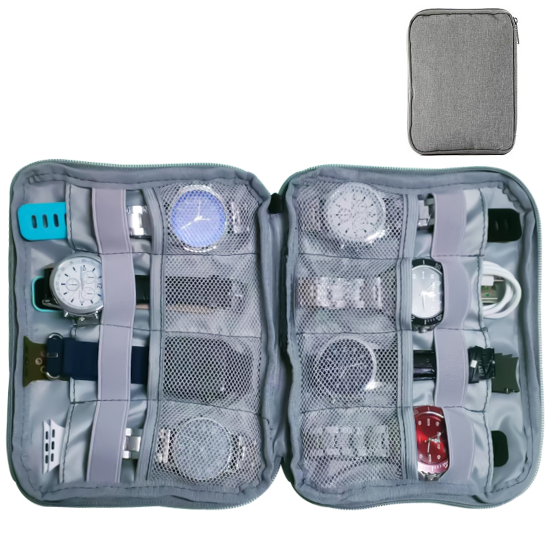 Wasserdichte tragbare Box Uhrenhalter Organizer Aufbewahrung für Männer Frauen Smartwatch-Boxen für Apple Watch Armband Aufbewahrungsbox Uhren: Rot