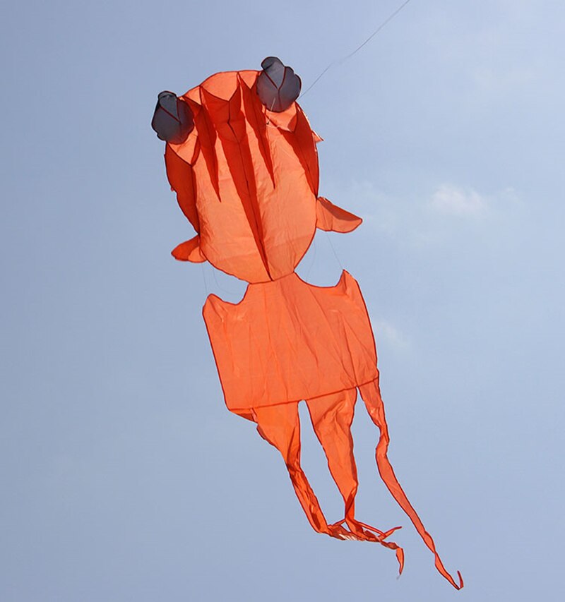 Goldfish Kite - Soft Polyester Animal Kite with Handle & Line - Fun Outdoor Toy for Kids & Adults