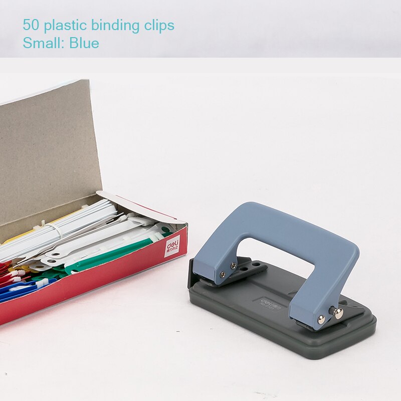 Double Hole Punch Binding Machine Loose Leaflet Small Student Round Hole Ring Hole Manual Document Paper Book Punch Machine: 10 plastic clip