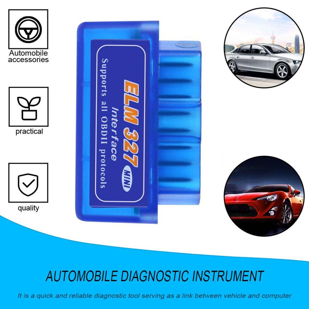 Draagbare ELM327 V2.1 OBD2 II Bluetooth Diagnose Scanner Tool Auto Auto Interface Scanner Blauw Premium ABS Diagnostic Tool