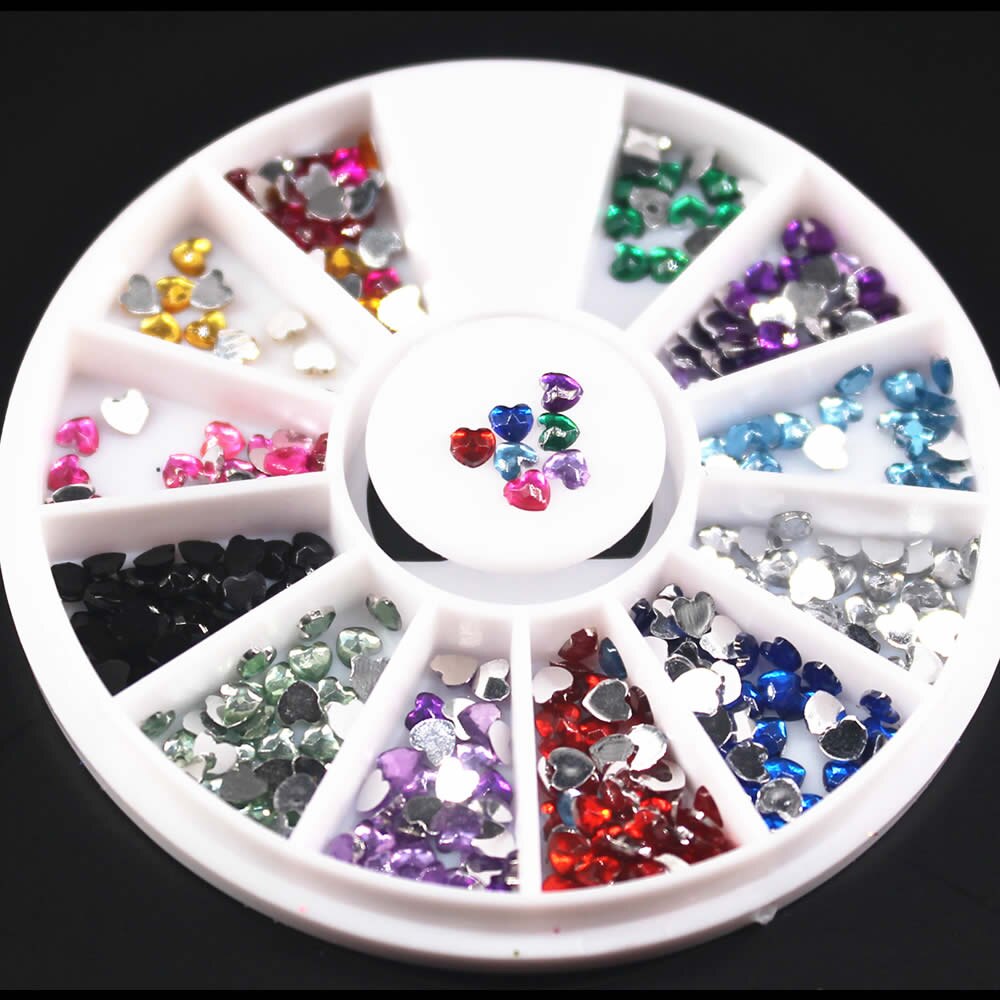 1 pièces délicat ornement ongles strass 2mm acrylique Nail Art strass décoration pour UV Gel téléphone portable bricolage ongles NR66: 2