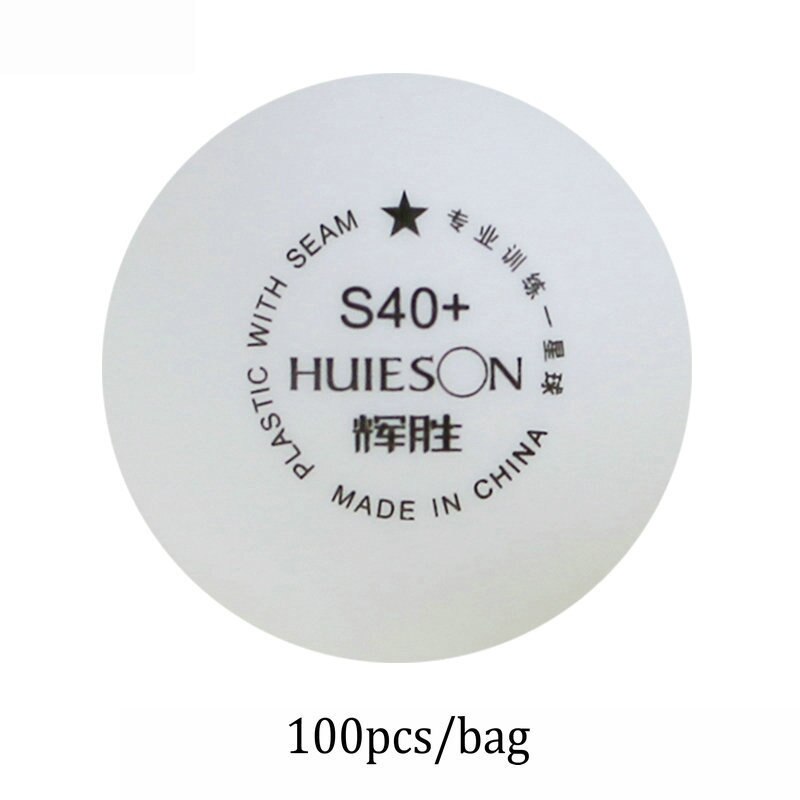 Pelotas de tenis de mesa de plástico ABS para adolescentes, Material , S40 +, para entrenamiento, 1 Estrella, 50, 100 unids/bolsa: 100 white
