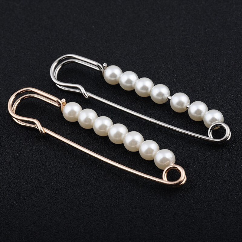 1PC Parel Kralen Pins Gesimuleerde Pearl Broche Pin Voor Vrouwen Mannen Kleding Accessoires Jurk Decoratie Gesp Pin Sieraden Broches