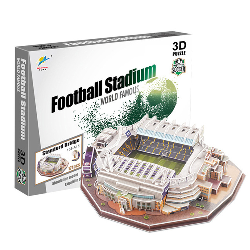 Fodbold 3d stadion fodboldbane model camp nou paper diy legetøj bedste fodbold til drenge børn