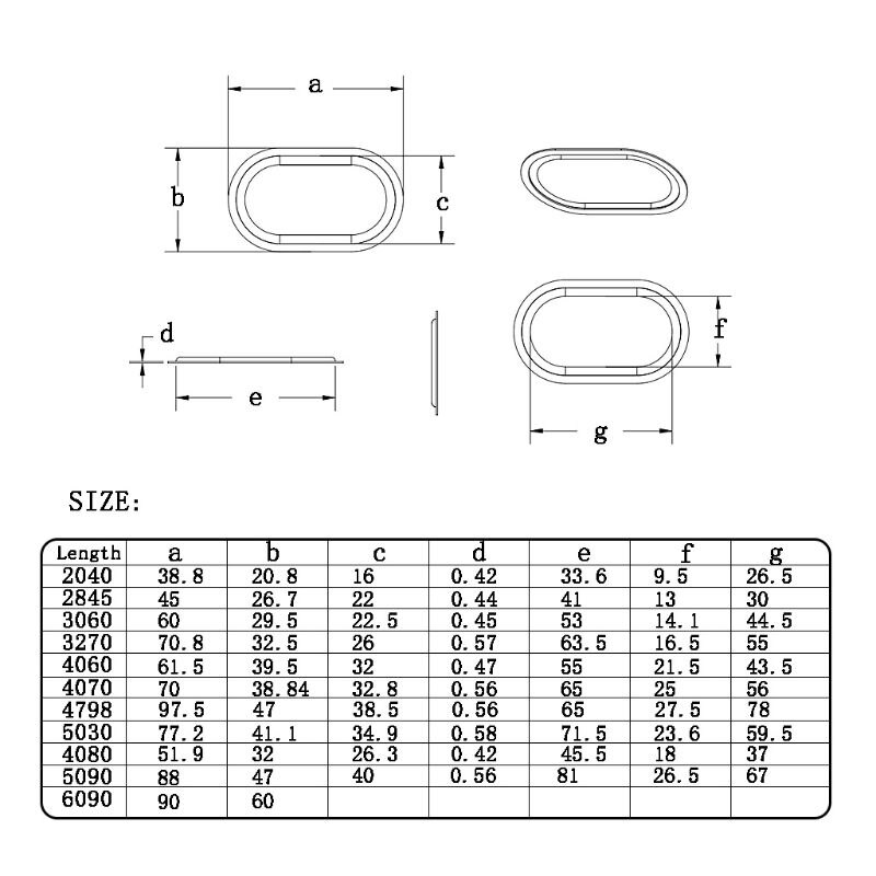 2PCS Oval Shape Bass Diaphragm Rubber DIY Speaker Plate Passive Radiator Auxiliary Bass Vibration Plates 2040-6090