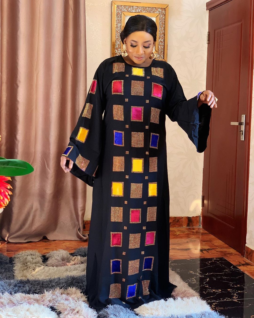 South African Dress For Women Dashiki Vetement Femme Robe Africaine Bazin Ankara Ladies Dress: Photo Color1 / XXL