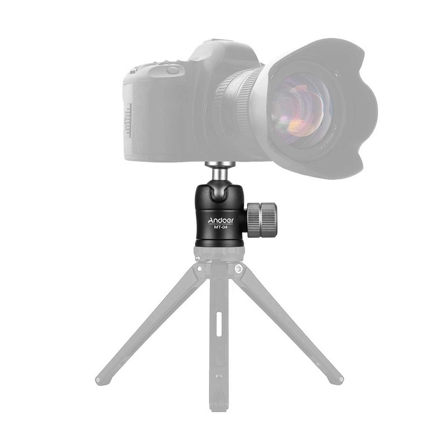 Andoer mt -04 mini kulehode 360 grader panoramisk kulehode med standard 1/4 skrue til montering av dslr kameraer lysstativ monopod