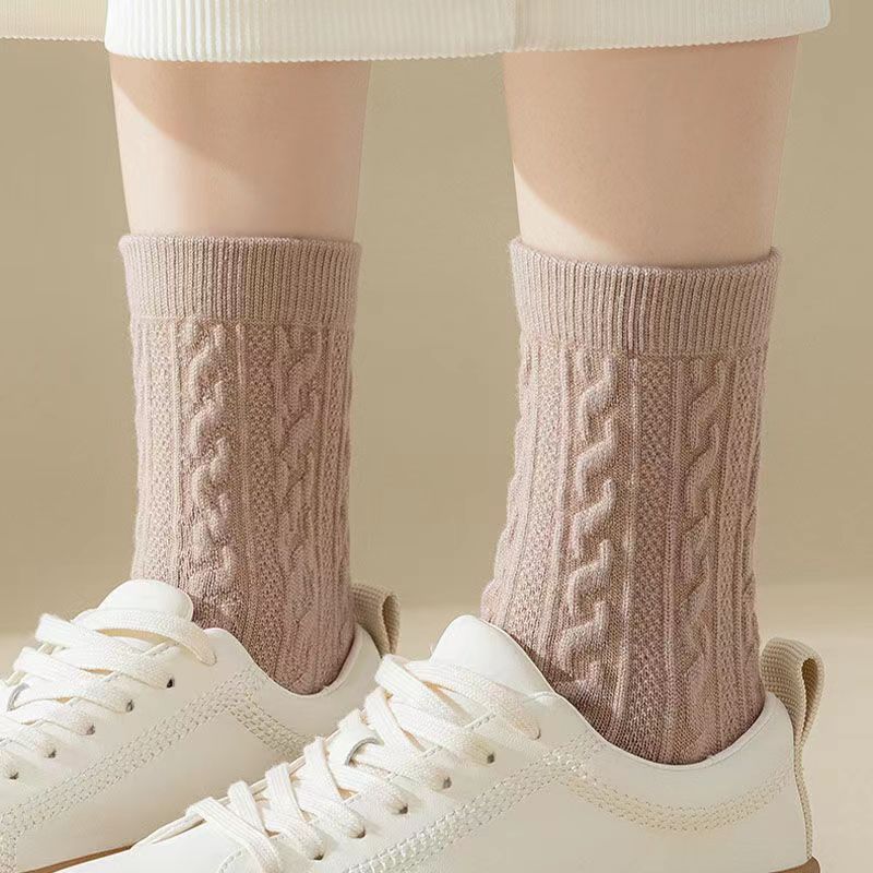 Novo legal moda feminina vintag algodão longo fino meia feminina primavera verão outono senhora casual menina meio tubo meias para mulher