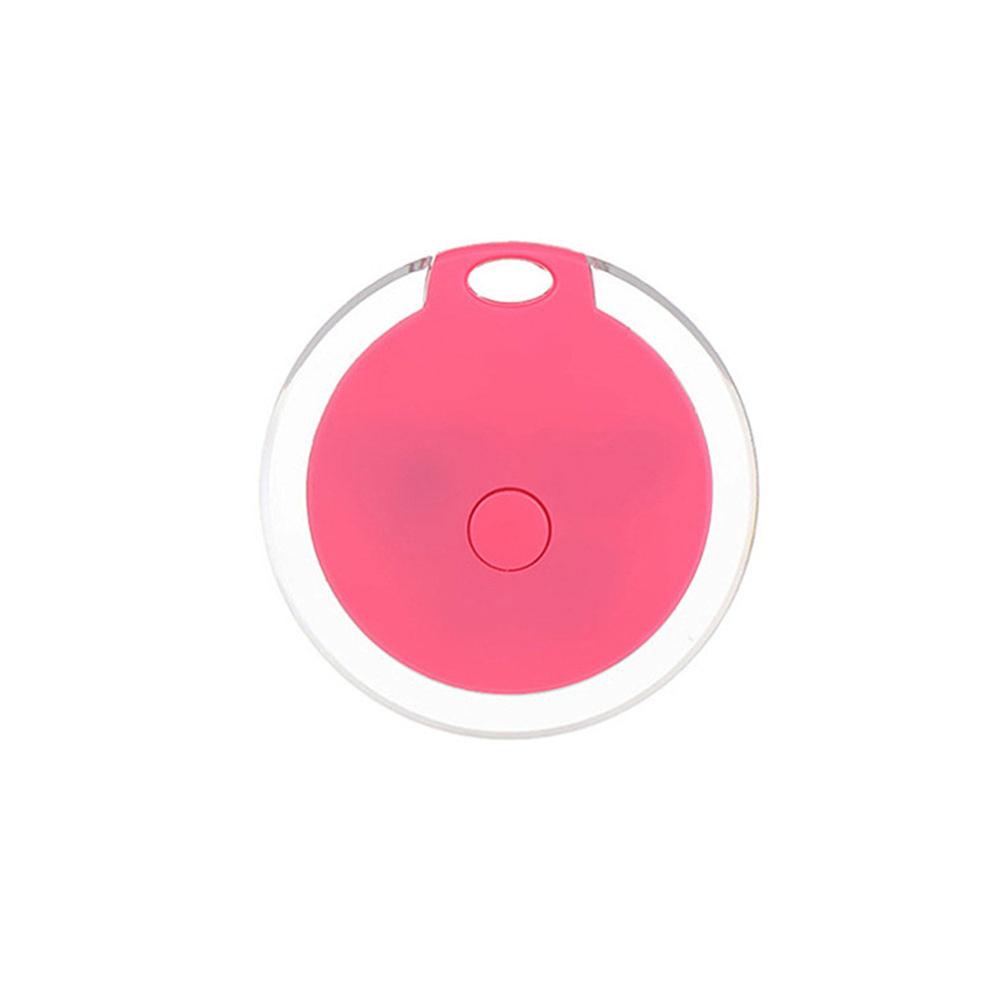 Mini Bluetooth Wireless Smart Key Finder Pet Dog Cat GPS Anti-lost Tracker Locator Warning Alarm Auto Tracking Finder Device: Pink