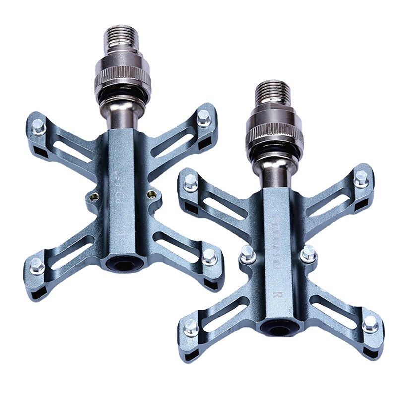 Promend PD-F57 Bicycle Pedals A Pair Of Palin Quick Release Pedals Folding Bike Riding Bearing Pedals MTB Flat Bike Pedals: Titanium