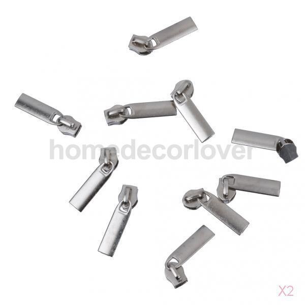 20pcs Removable Fix A Zipper Zip Slider Repair Kit Replacement Silver: Default Title
