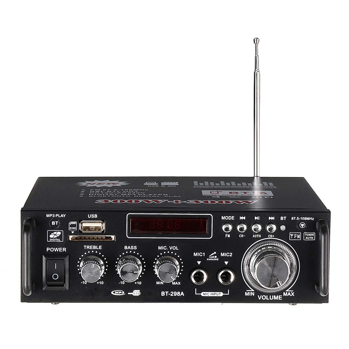 600W Car Mini HIFI Amplifier Home Amplifiers Audio bluetooth Amplifier HiFi Subwoofer Amplifier Home Theater Sound System