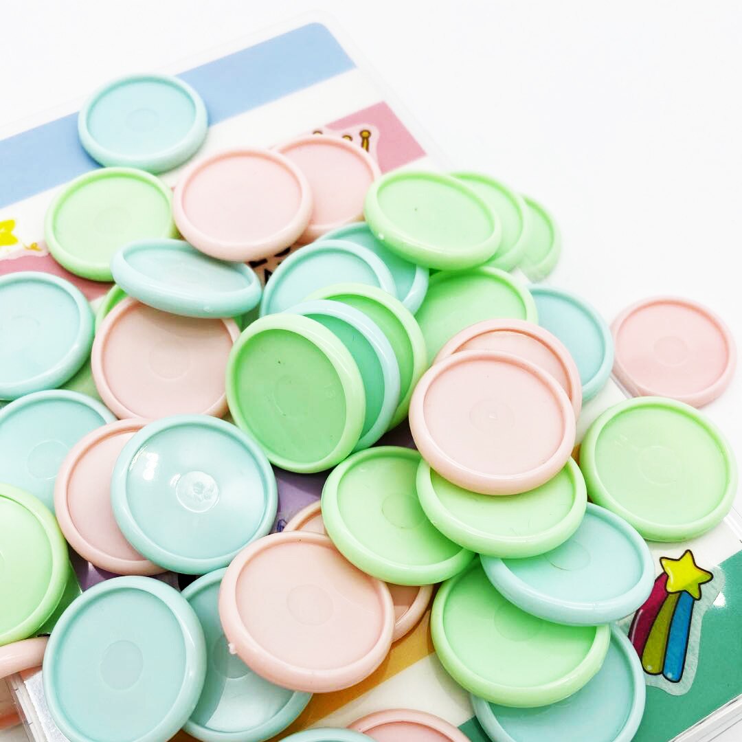 100pcs30mm Binding Ring Plastic Ring Buckle Mushroom Hole Loose-leaf Notepad Plastic Binding Discs Macaron Disc Binding Fichario: mixed colors