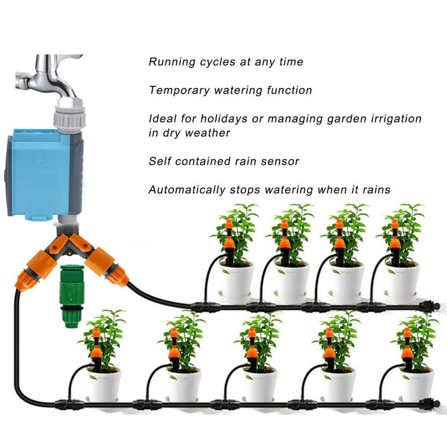 Irrigation System Controller Programmable Phone Remote Control Water Timer IP67 Waterproof for Lawn