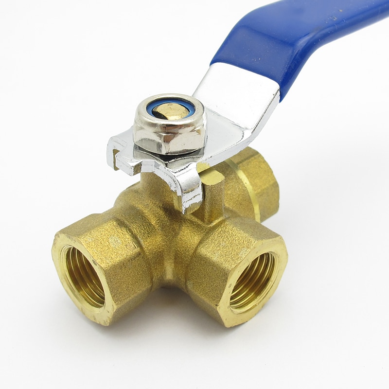 1/4 "3/8" 1/2 "3/4" 1 "BSP Binnendraad Port T-Poort Drie Manier messing Kogelkraan Connector Adapter Voor Water Olie Lucht Gas