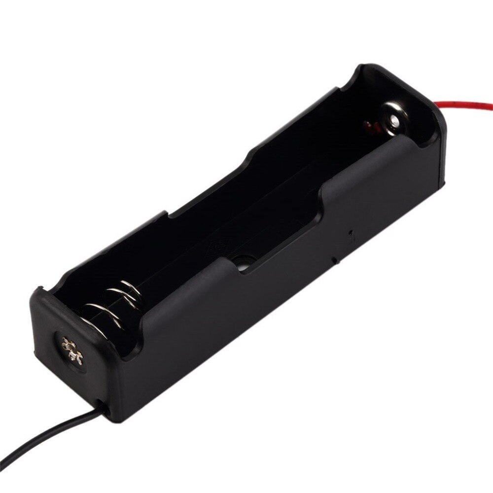 Black Plastic 1x 2x 3x 4x 18650 Battery Storage Box Case 1 2 3 4 Slot Way DIY Batteries Clip Holder Container With Wire Lead Pin