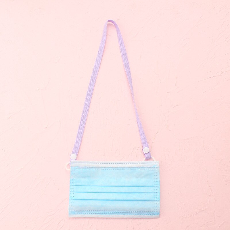 Cuerda colgante para mascarilla, cordón de Color sólido para máscara facial, soporte de cadena sin huellas para colgar en la oreja, para exteriores, para niños y adultos