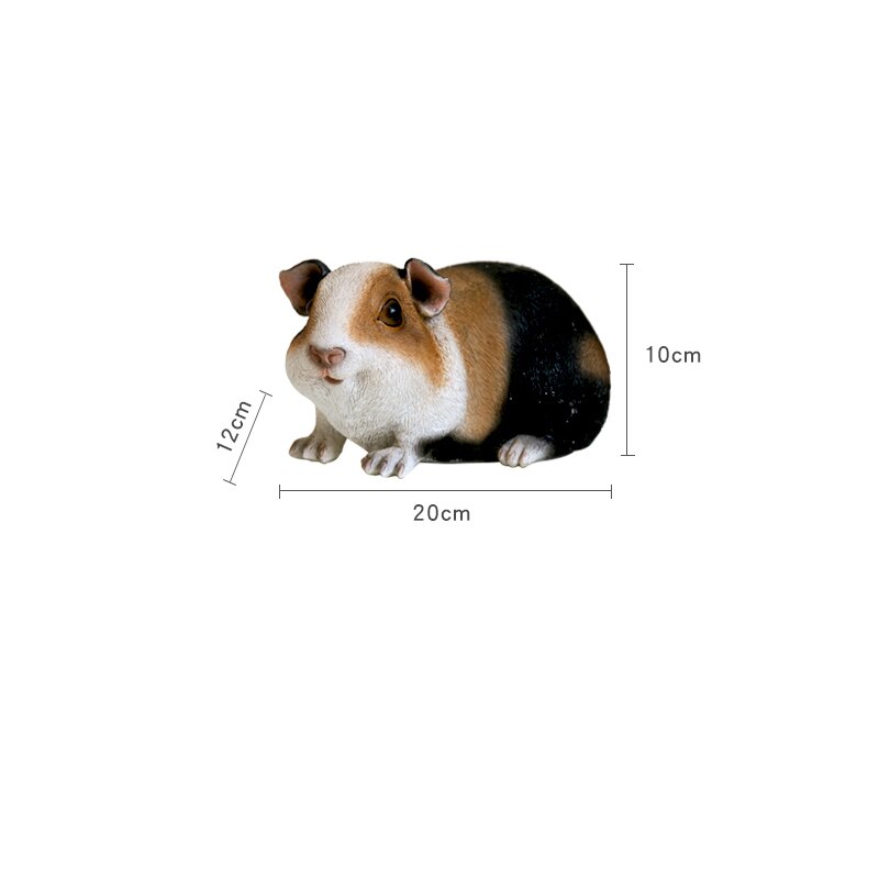 Leuke Tuin Cavia Hars Dier Standbeeld Diy Decoratie Sculptuur Props Voor Huis Kid 'S Room Winkel Tuin Decor Ornament