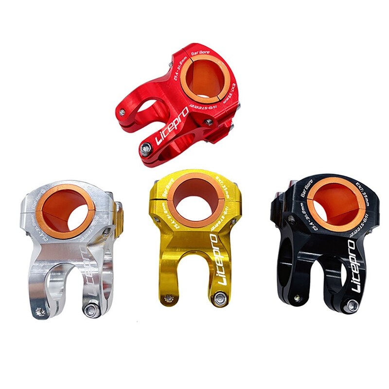 Litepro Road Bicycle Stem 25.4Mm Short Stems Lightweight Handlebar Stem O Degree For 35Mm Bike Handlebar