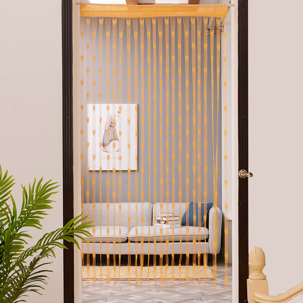 Europäischen Und Amerikanischen Stil String Vorhang Shiny Quaste Linie Vorhänge Für Wohnzimmer Küche Fenster Tür Teiler 50cm x 200cm: Orange