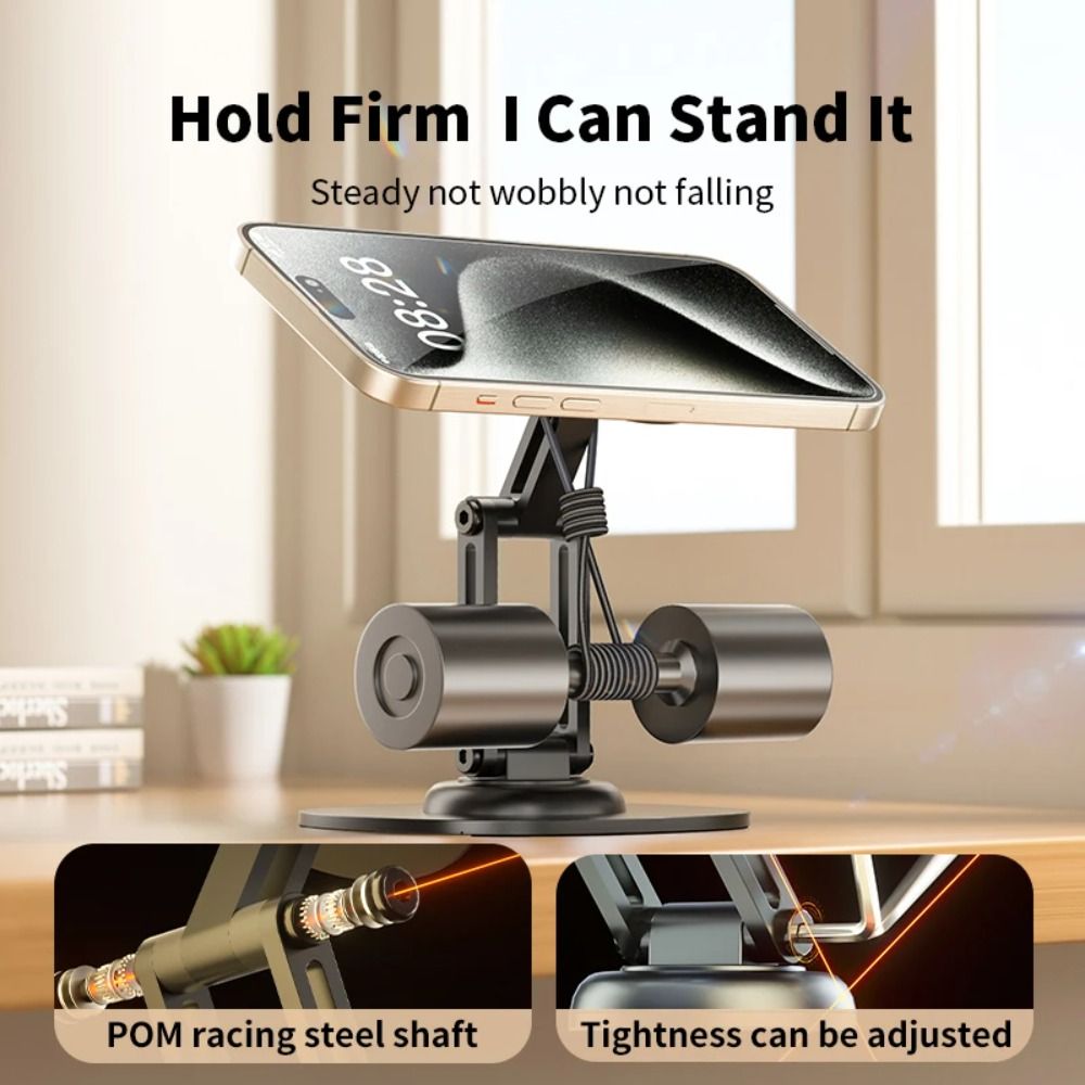Aluminium Alloy Magnetic Desktop Phone Stand Foldable 360 Rotation Phone Holder Support for Magsafe iPhone 16 15 14 13 12