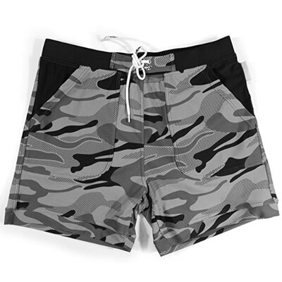 Herre strandbukser camo hurtigttørrende åndbart badetøj quick board herre surfboard shorts badedragt til strand herre shorts surf: S