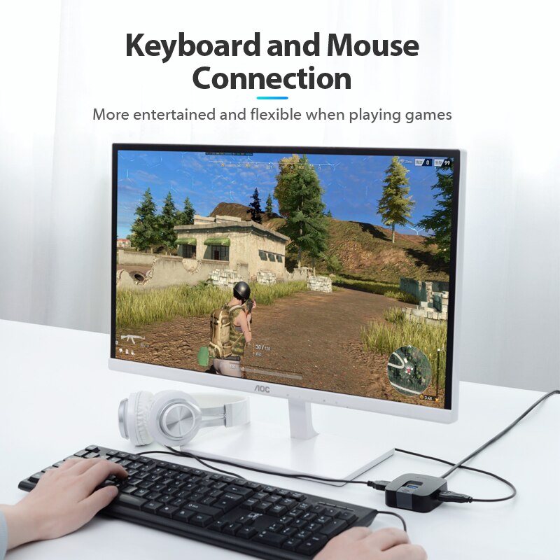 Vention USB HUB 3.0 External 4 Port USB Splitter with Micro USB Power Port for Laptop Computer Hard Drive Accessory USB 2.0 HUB