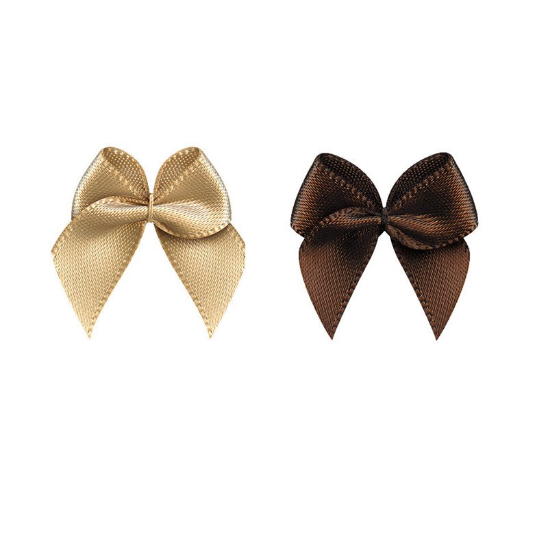 50 Stück rosa Satinband Schleifen Dekoration Schleifen für Bastelpakete kleine Schleife Geschenkverpackung Blume DIY Hochzeit Schleife Geburt 25 ± 3 mm