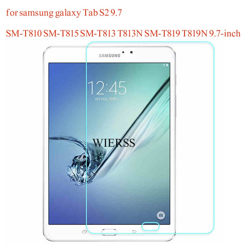 Film de protection d'écran en verre trempé pour samsung galaxy tab  s3 9.7 sm-t820 t825 t827v s2 9.7 t810 t815 s2 8.0 8 t713: Sam  t810 t815