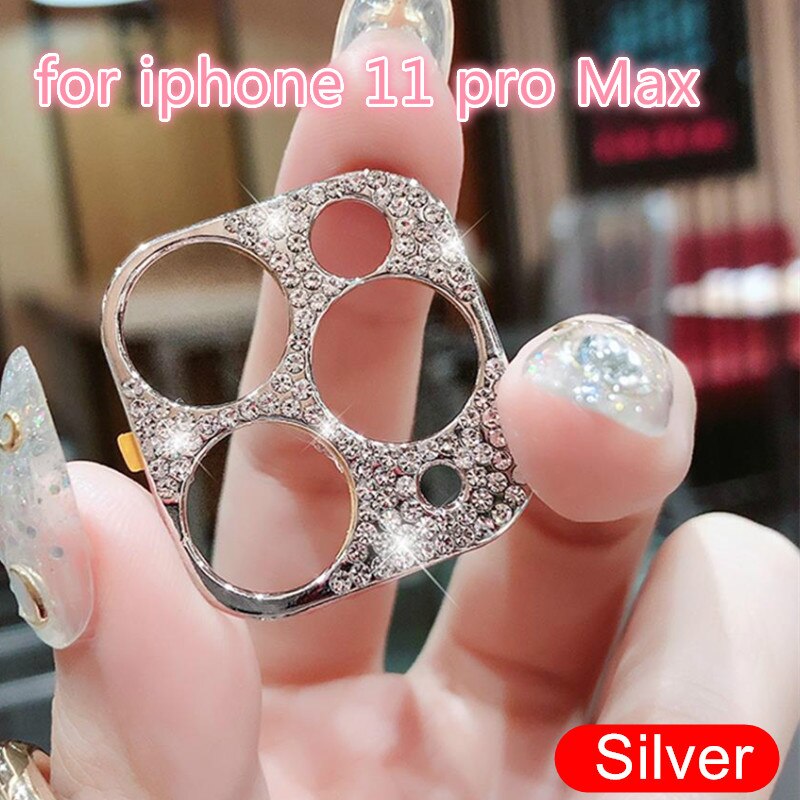 Bling Diamond Camera Lens Protector For iPhone 11 Pro Max Glitter Rhinestone Camera Protective Ring For iPhone 11 Pro Max Cover: 9