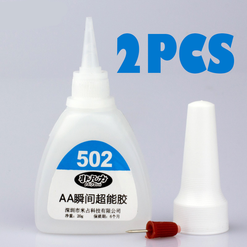 2Pcs 502 Strong Glue Handmade DIY Super Glue Jewelry Paste Plastic Toy Metal Special Drying Transparent Glue 3 Seconds Quick-Dry