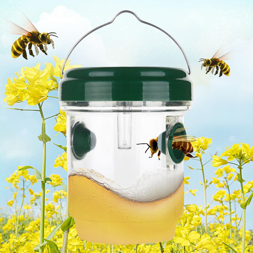 Yellow Jackets Traps 1 Pack Outdoor Wasp Catcher With Solar Power Safe And Reusable Yellow Jackets Container For Detecting Ca