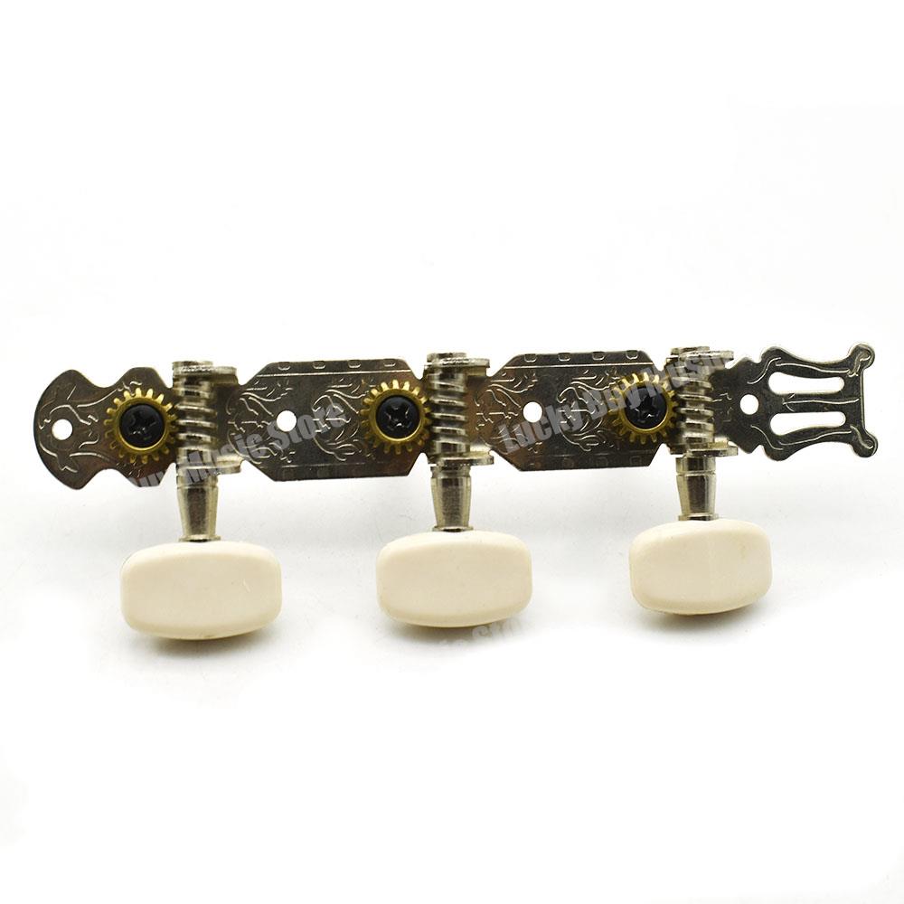 1 Stücke 3L/3R Gitarre Stimmschlüssel Mechaniken Mechanik 6 Schnur Vergoldet Einzelloch Stimmwirbel für klassische Akustikgitarre