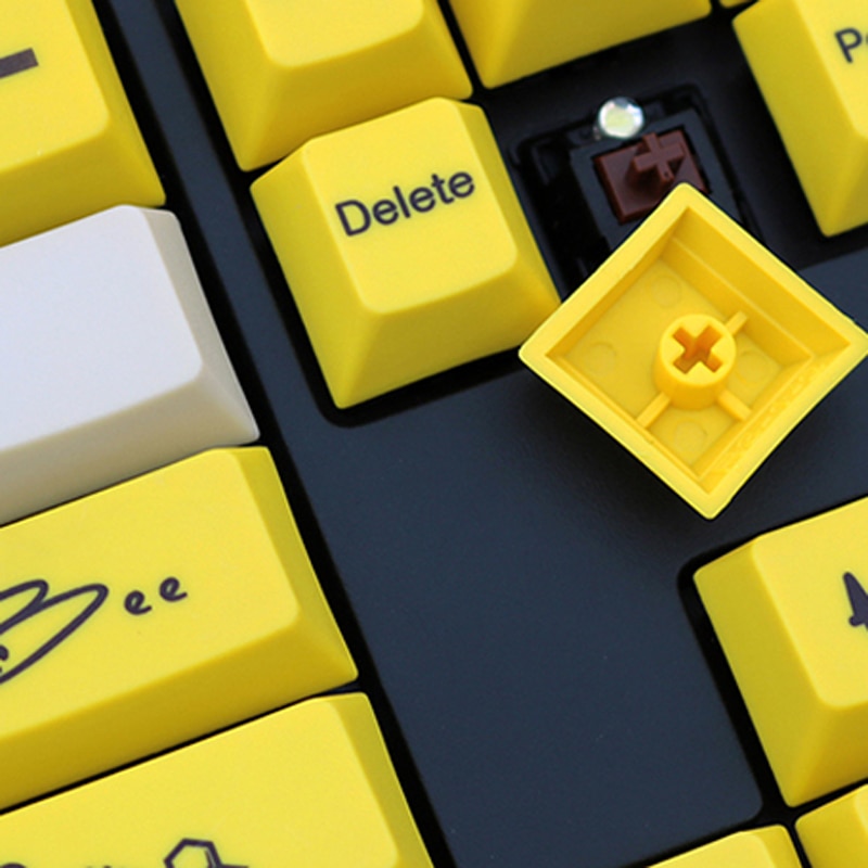 108K Bee tema PBT sublimación Keycap Inglés Japonés coreano contraluz Teclado mecánico dedicado cereza Filco Ducky keycaps