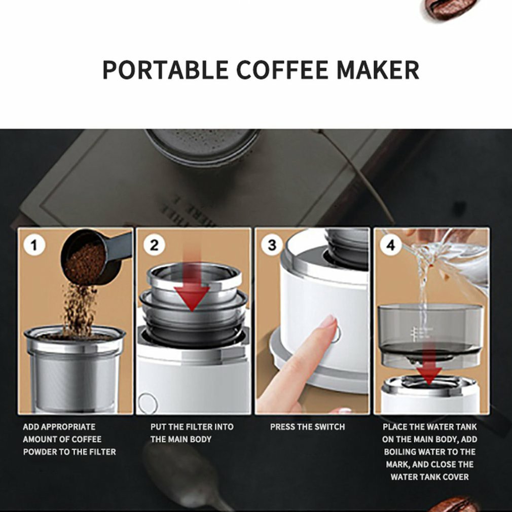 Picture of Portable One-Touch Pour Over Drip Coffee Maker Pou... – Vicedeal