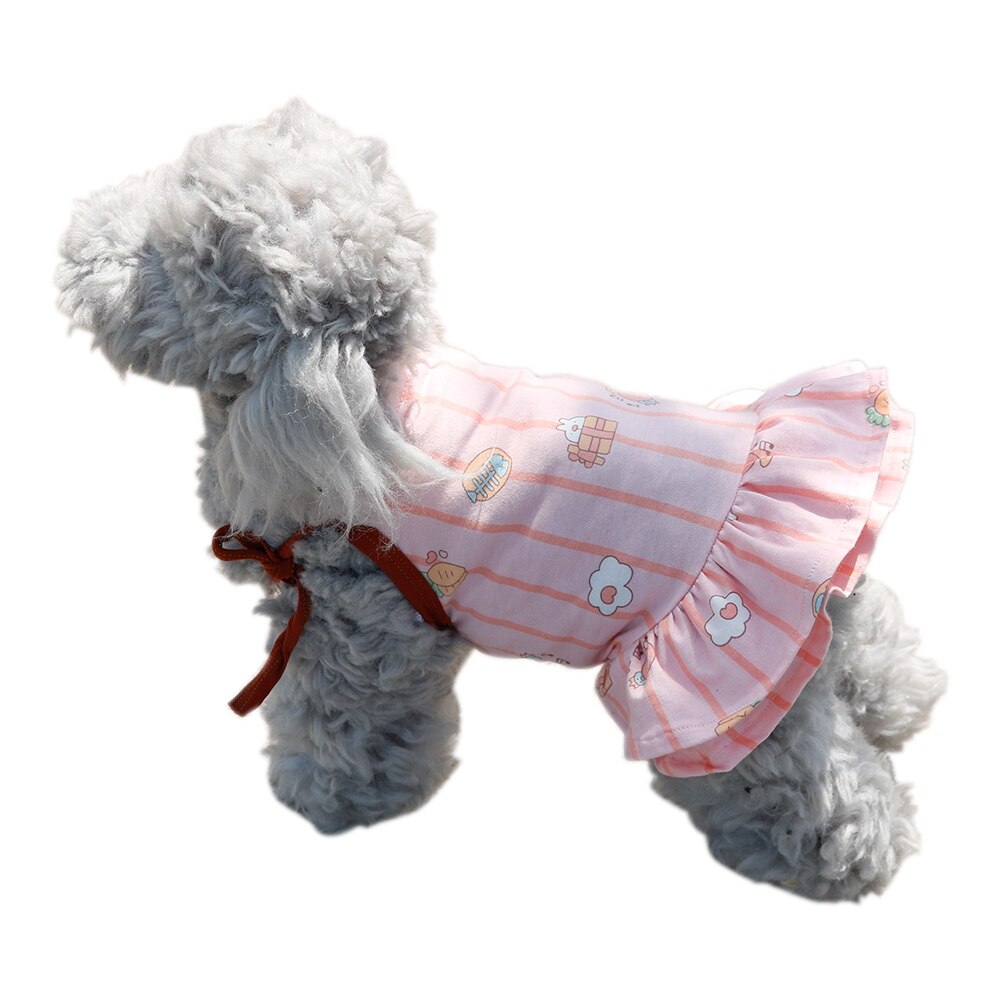 Kleine Hund Kleidung für Chihuahua Pudel Beagle Yorkies Hund Weste Welpen Felsen geschwollen Prinzessin Kleid Frühling Sommer Haustier Kleidung V
