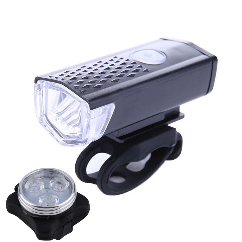 Bike LED Bicycle Light USB Rechargeable Set Mountain Cycle MTB Back Rear Flashlights Luces Bicicleta 3 Modes Bike Accessories: Black A S White